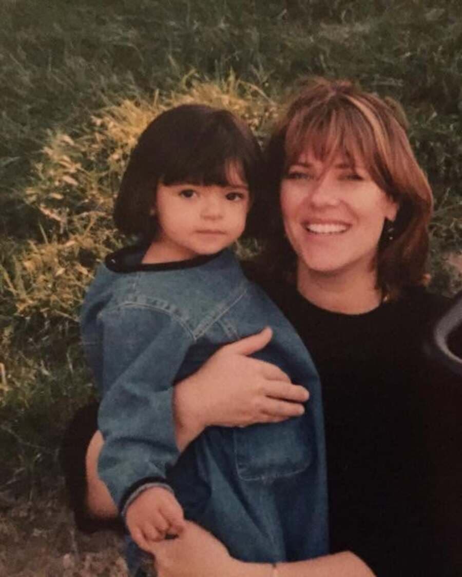 Shelby as a child with her mother