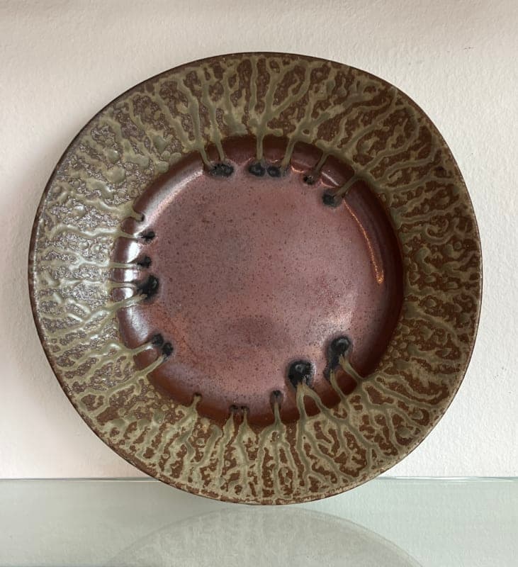 Burnt Drip Glaze Ceramic Dish