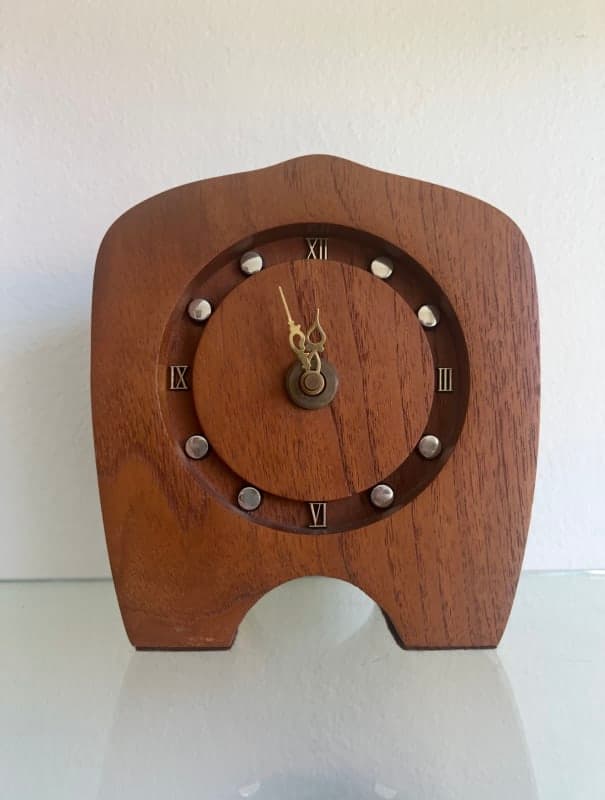 MCM Wood Mantel Clock