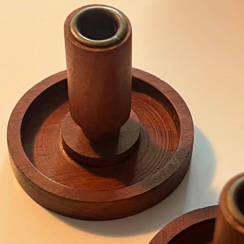 Danish Teakwood Candle Holders